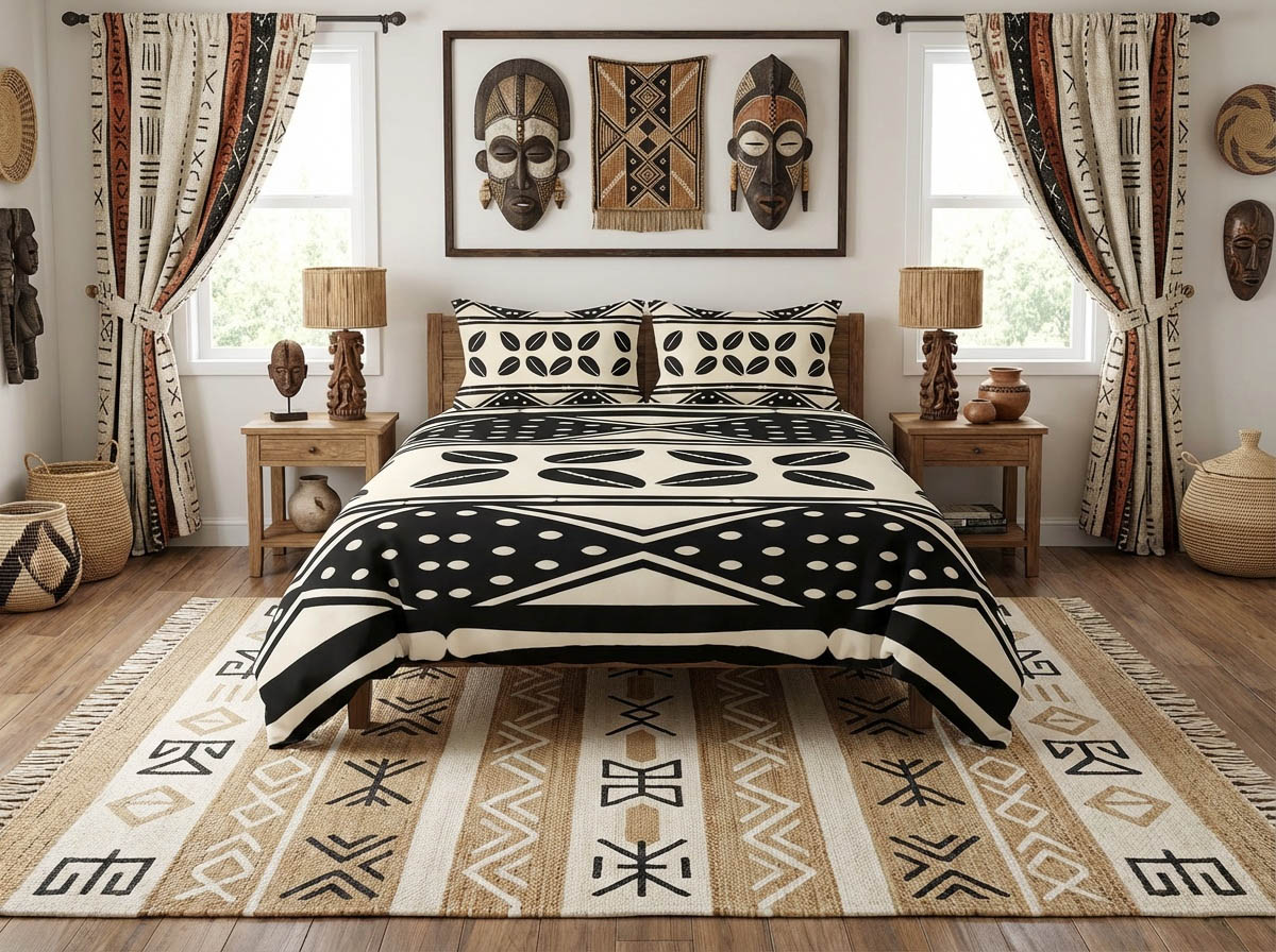 African Tribal Look Bedroom