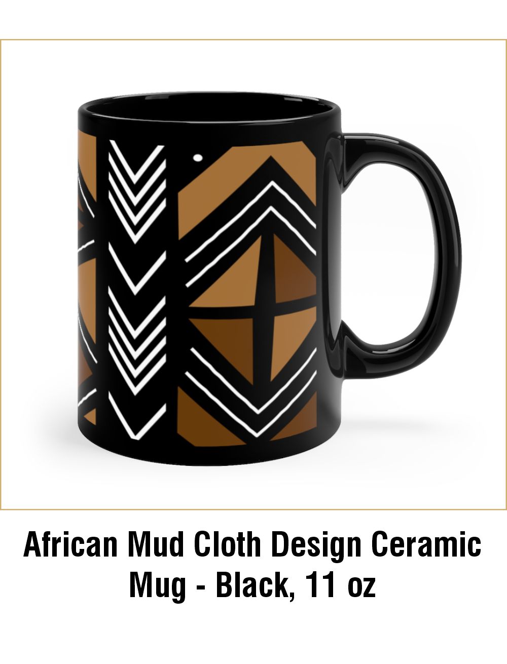 11 oz. African Mud Cloth Design Ceramic Mug